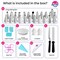 88 pcs Cake Decorating Kit with Cake Turntable - Includes 50 Disposable + 2 Reusable Piping Bags and Tips Set, 24 Icing Piping Tips, 2 Spatulas, 3 Icing Comb Scraper, Baking Supplies